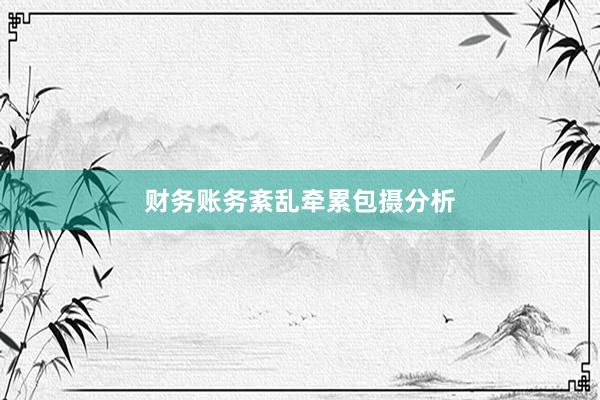 财务账务紊乱牵累包摄分析
